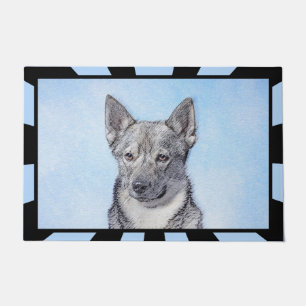 Schwedische Vallhund-Malerei - Niedliche Original Fußmatte