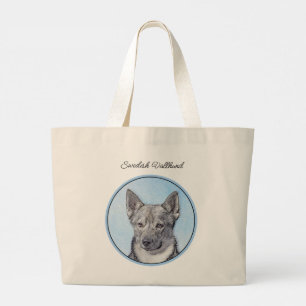 Schwedische Vallhund Malerei Niedliche Original Hu Jumbo Stoffbeutel