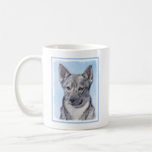 Schwedische Vallhund-Malerei - Niedliche Original Kaffeetasse