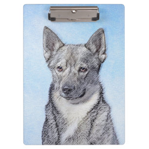 Schwedische Vallhund-Malerei - Niedliche Original  Klemmbrett