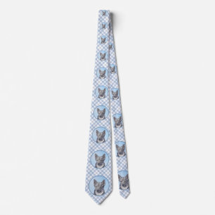 Schwedische Vallhund-Malerei - Niedliche Original  Krawatte