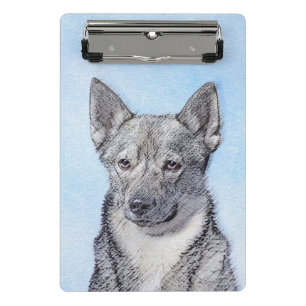Schwedische Vallhund-Malerei - Niedliche Original  Mini Klemmbrett