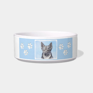 Schwedische Vallhund-Malerei - Niedliche Original Napf