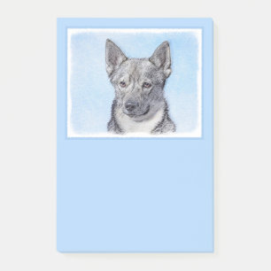 Schwedische Vallhund-Malerei - Niedliche Original Post-it Klebezettel