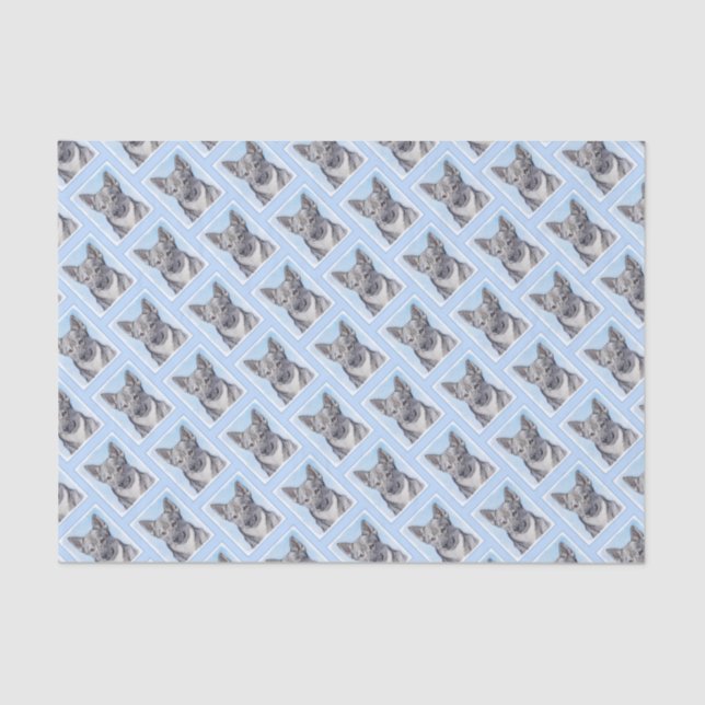 Schwedische Vallhund-Malerei - Niedliche Original  Seidenpapier (Vorderseite)