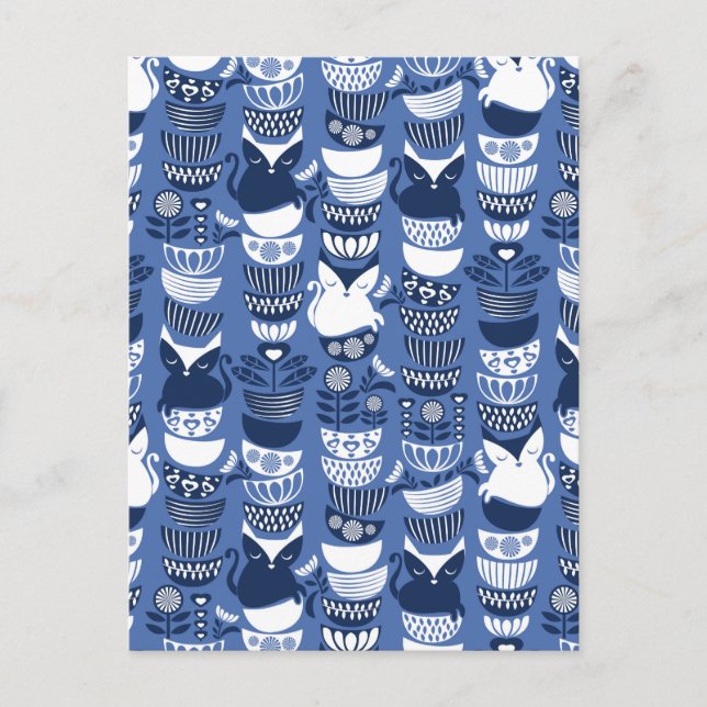 Schwedische Volkskatzen I Postkarte (Vorderseite)