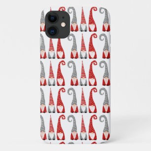 Schwedische Weihnachtsgnome Rot Weiß Grau Muster Case-Mate iPhone Hülle