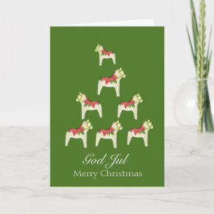 Schwedische Weihnachtskarte Feiertagskarte
