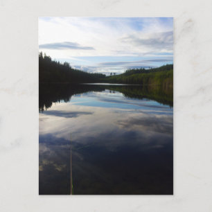 Schwedischer atemberaubender See Postkarte