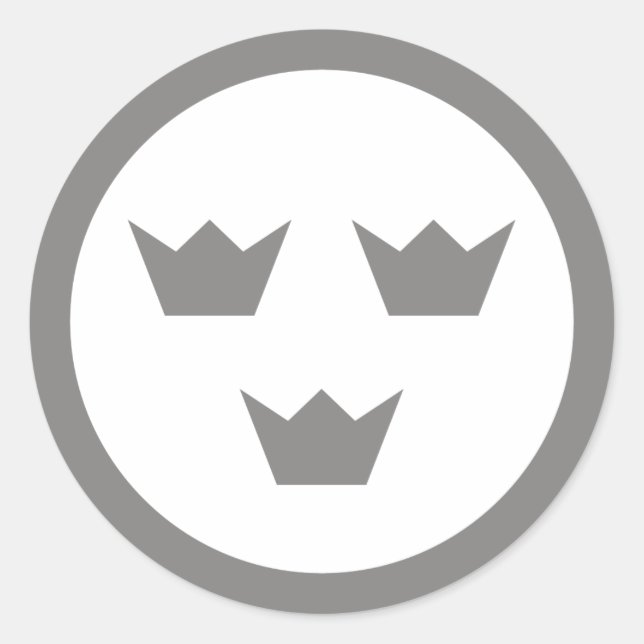 schwedischer Aufkleber mit niedrigen VIs (Vorderseite)