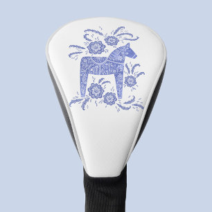 Schwedischer Dala Horse Indigo Golf Headcover