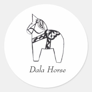 Schwedischer Dala Horse Sticker