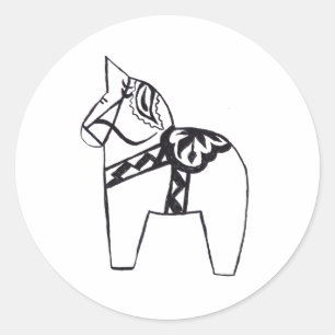 Schwedischer Dala Horse Sticker