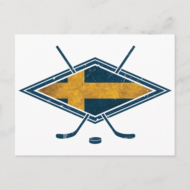 Schwedischer Eishockey Postkarte (Vorderseite)