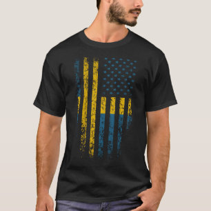 Schwedischer Flagge-Schmutz T-Shirt