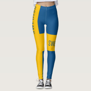 Schwedischer Flaggenstil Leggings