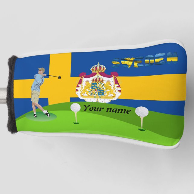 Schwedischer Golfer Golf Headcover (Vorderseite)