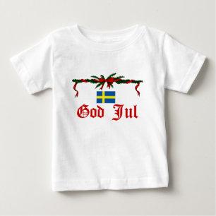 Schwedischer Gott Jul (frohe Weihnachten) Baby T-shirt