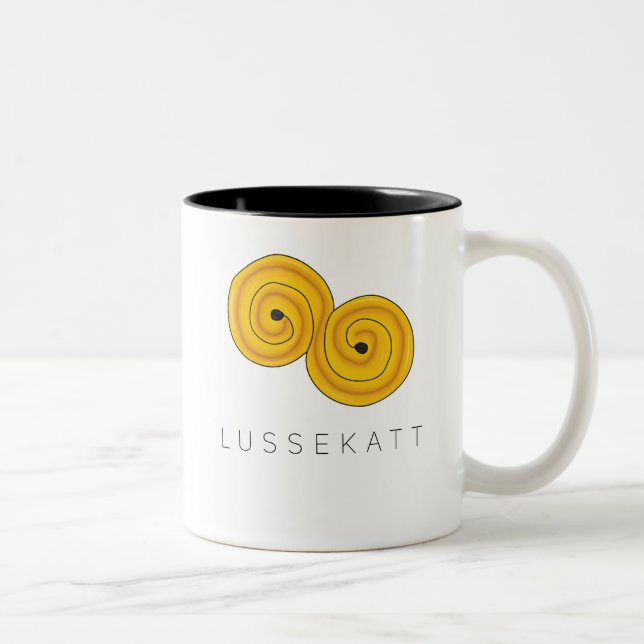 Schwedischer Lussekatt Lucia Zweifarbige Tasse (Rechts)