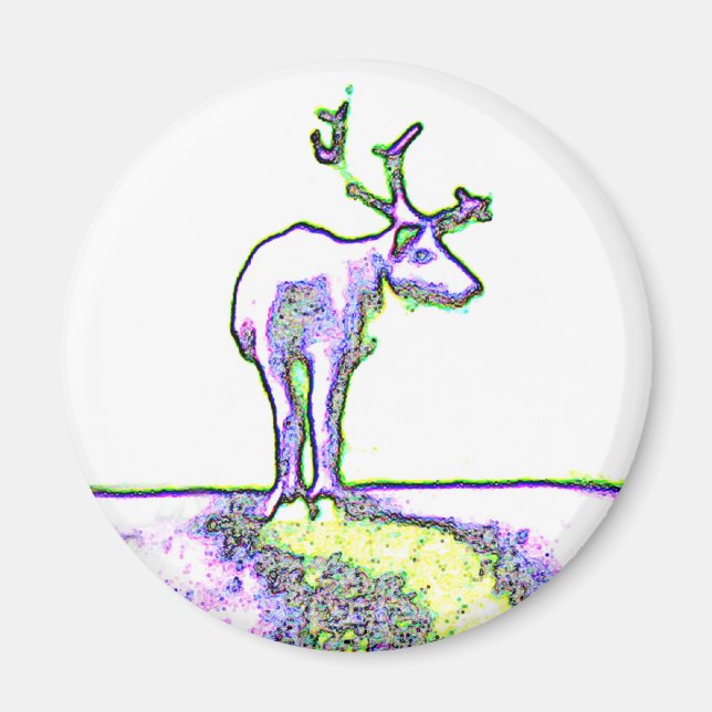 Schwedischer Reindeer Magnet (Vorne)