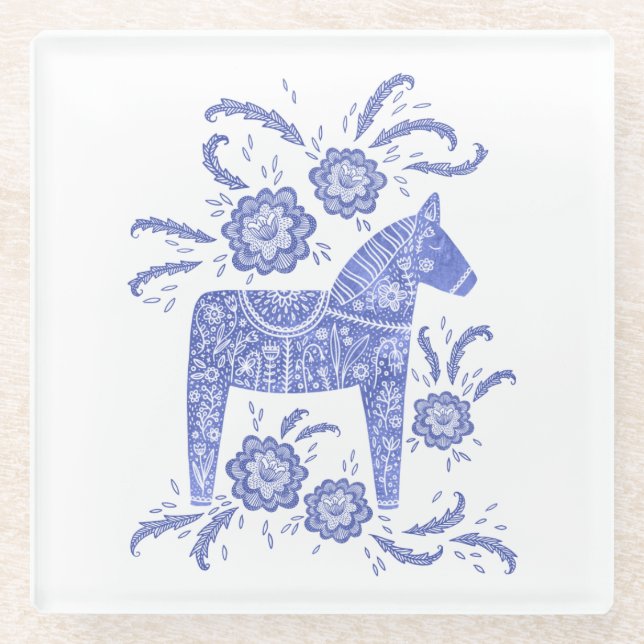 Schwedischer Untersetzer Dala Horse (Vorderseite)