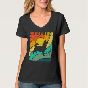 Schwedischer Vallhund Vintage-Sonnenuntergang Mama T-Shirt