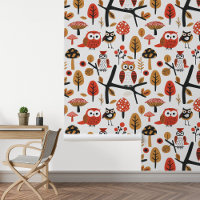 Schwedischer Wald Skandinavische Owls Whimsical