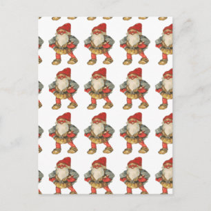 Schwedischer Weihnachtself Feiertagspostkarte