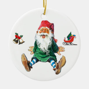 Schwedischer WeihnachtsGnome Keramik Ornament