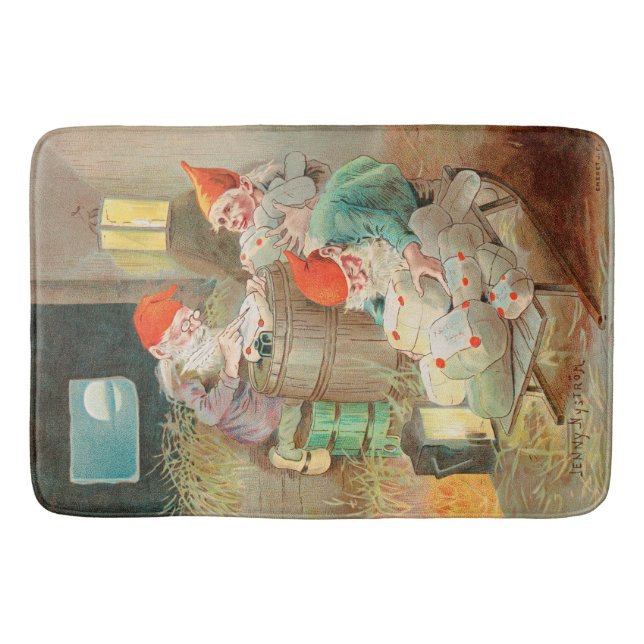 Schwedischer Weihnachtsmann (von Jenny Nyström) Badematte (Vorderseite)