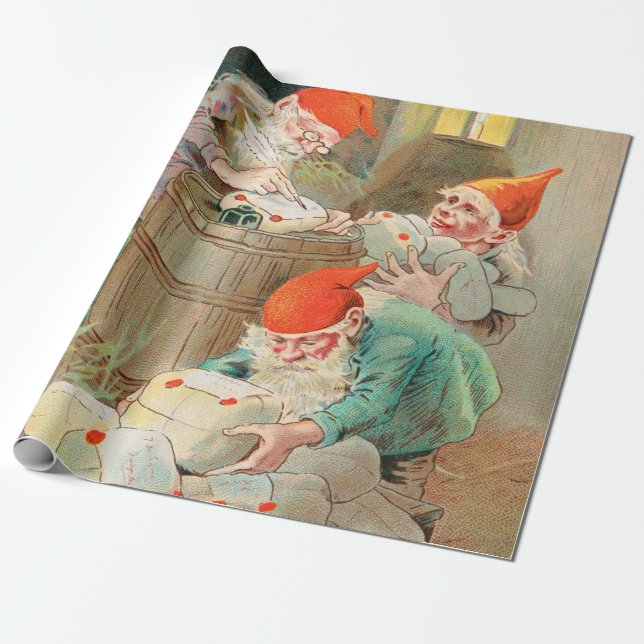Schwedischer Weihnachtsmann (von Jenny Nyström) Geschenkpapier (Ungerollt)
