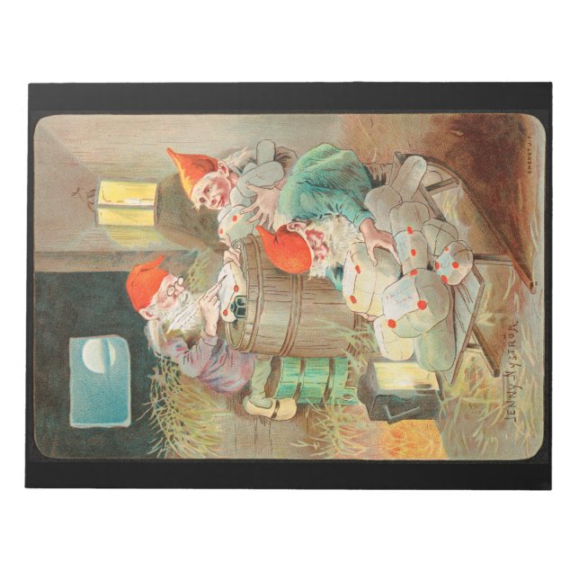 Schwedischer Weihnachtsmann (von Jenny Nyström) Notizblock (Vorderseite)