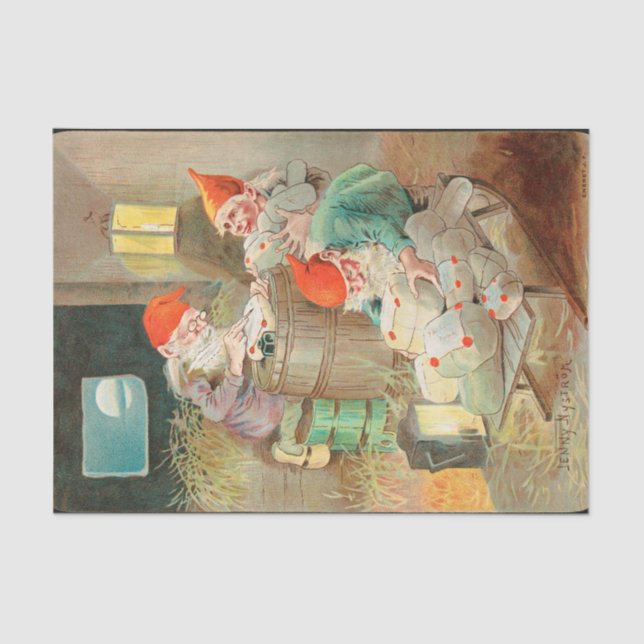 Schwedischer Weihnachtsmann (von Jenny Nyström) Seidenpapier (Vorderseite)