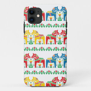 Schwedisches Dala-Pferd florales Volksmuster Case-Mate iPhone Hülle