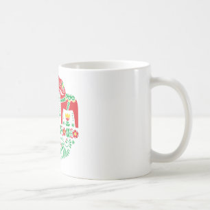 Schwedisches Dala-Pferd florales Volksmuster Kaffeetasse