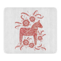 Schwedisches Dala Pferd rot und weiß