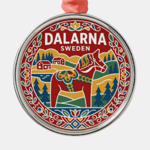 Schwedisches Dala-Pferd Schweden Ornament Aus Metall