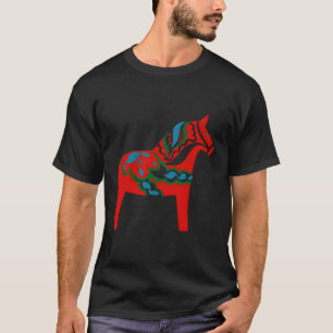 Schwedisches Dala Pferd Schweden Rotes Dalecarlian T-Shirt