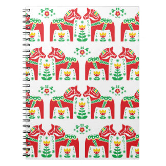 Schwedisches Dala Pferd: Volkskunst Notizblock