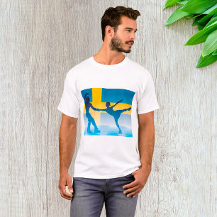 Schwedisches Eislauf-Duo Silhouette T-Shirt