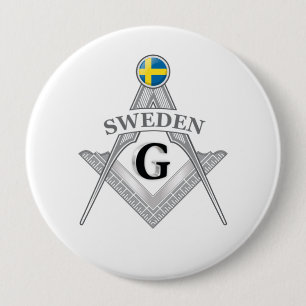 Schwedisches Freimaurerzeichen Button