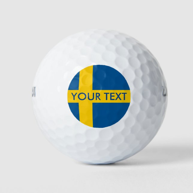 Schwedisches Golf-Set für Schweden Golfball (Vorderseite)