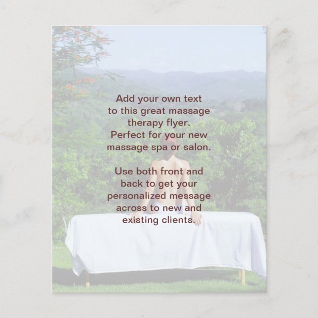 Schwedisches Massage-Foto Flyer (Vorne)