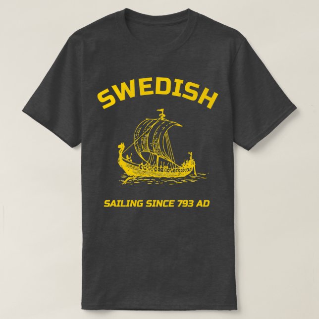 Schwedisches Segeln in Schweden T-Shirt (Design vorne)
