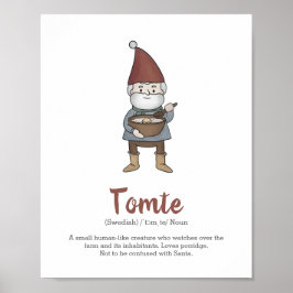 Schwedisches Tomate Gnome Definition Poster