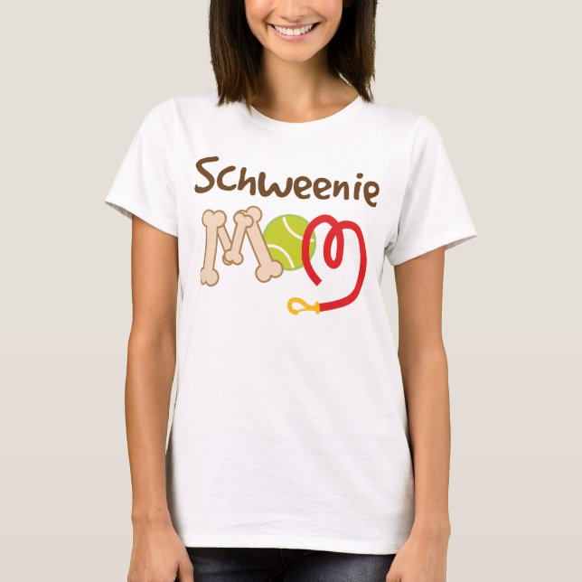 Schweenie Hundezucht-Mama-Geschenk T-Shirt (Vorderseite)