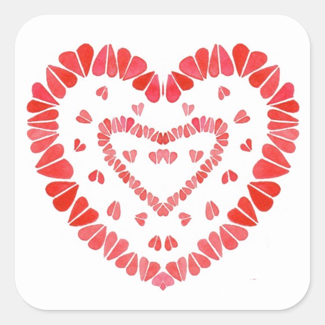 SCHWEET HEARS Large Square Stickers (Vorderseite)