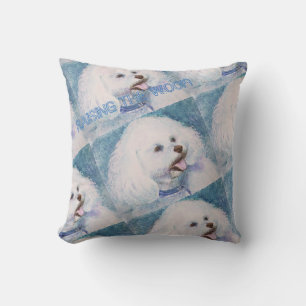 SCHWEET WHITE BICHON FRISE KISSEN
