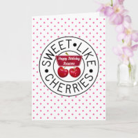 SCHWEET WIE CHERRIES Retro Vintage Briefmarke Gebu