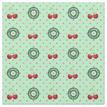 SCHWEET WIE CHERRIES Retro Vintages Muster auf Grü